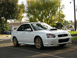 2005 Subaru Impreza WRX STi Aspen White with Gold BBS Wheels S. CA-right-front.jpg