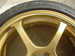 FS: in SoCal  Advan RG II's in gold 18x7.5 w/tires-1.jpg